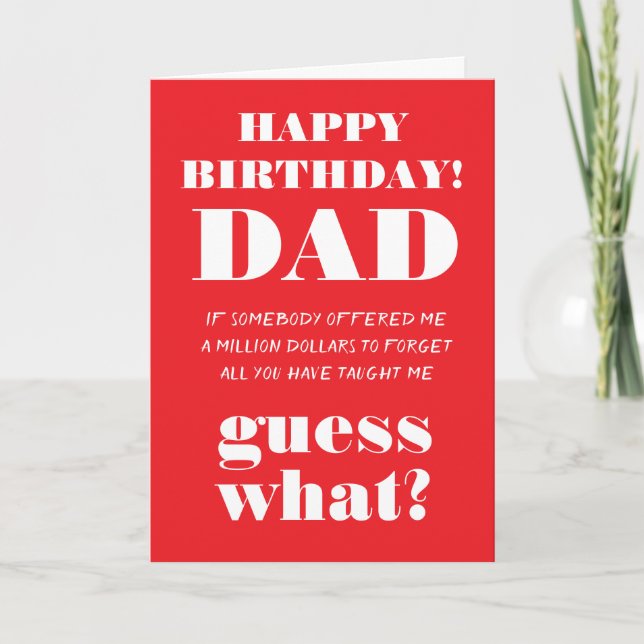 Happy birthday wish for dad card (Front)