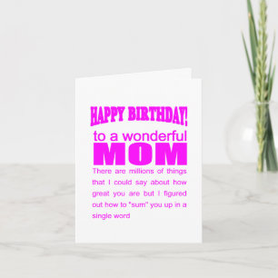 Happy birthday wish for wonderful mom birthday card