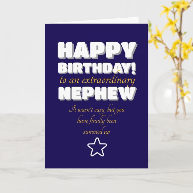 Happy birthday wish to a favorite nephew card (Yellow Flower)