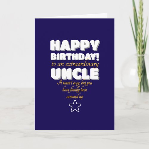 Happy birthday wish to a favorite uncle