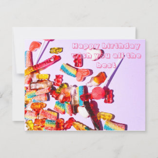 Happy birthday  wish you all the best postcard