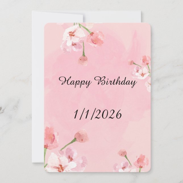 Happy Birthday Wishes Card (Front)