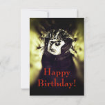 Happy Birthday Wishes From The Old Master<br><div class="desc">Happy Birthday Wishes From The Old Master one side printed flat greeting card. A gothic birthday card with a white envelope (or not if you like only the card). The image for the design is taken from my original acrylic painting "Portrait Of The Old Master". Red spooky "Happy Birthday" wishes....</div>