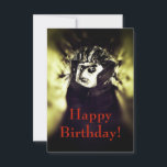 Happy Birthday Wishes From The Old Master<br><div class="desc">Happy Birthday Wishes From The Old Master one side printed flat greeting card. A gothic birthday card with a white envelope (or not if you like only the card). The image for the design is taken from my original acrylic painting "Portrait Of The Old Master". Red spooky "Happy Birthday" wishes....</div>