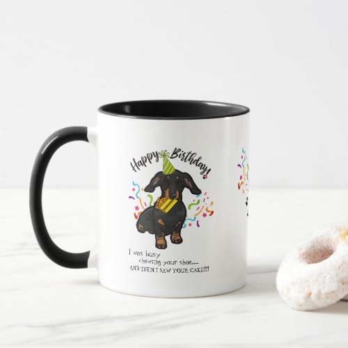Happy Birthday Wishes  from Your Dachshund Dog Mug