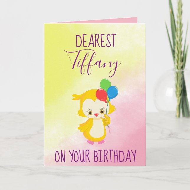 Happy Birthday Wishes Personalize Card (Front)