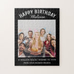 Happy Birthday Wishes Photo Jigsaw Puzzle<br><div class="desc">Unique photo puzzle for the birthday girl personalized with a special photo and birthday wishes.</div>
