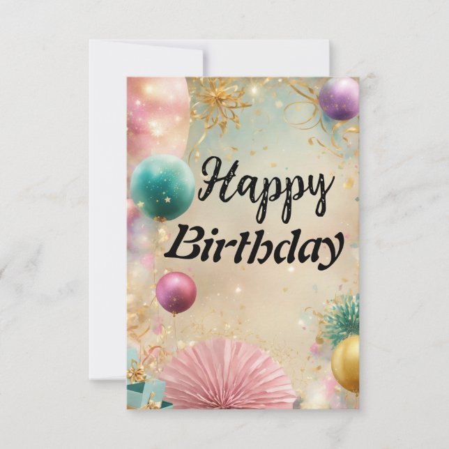 Happy Birthday wishes to you  Thank You Card (Front)