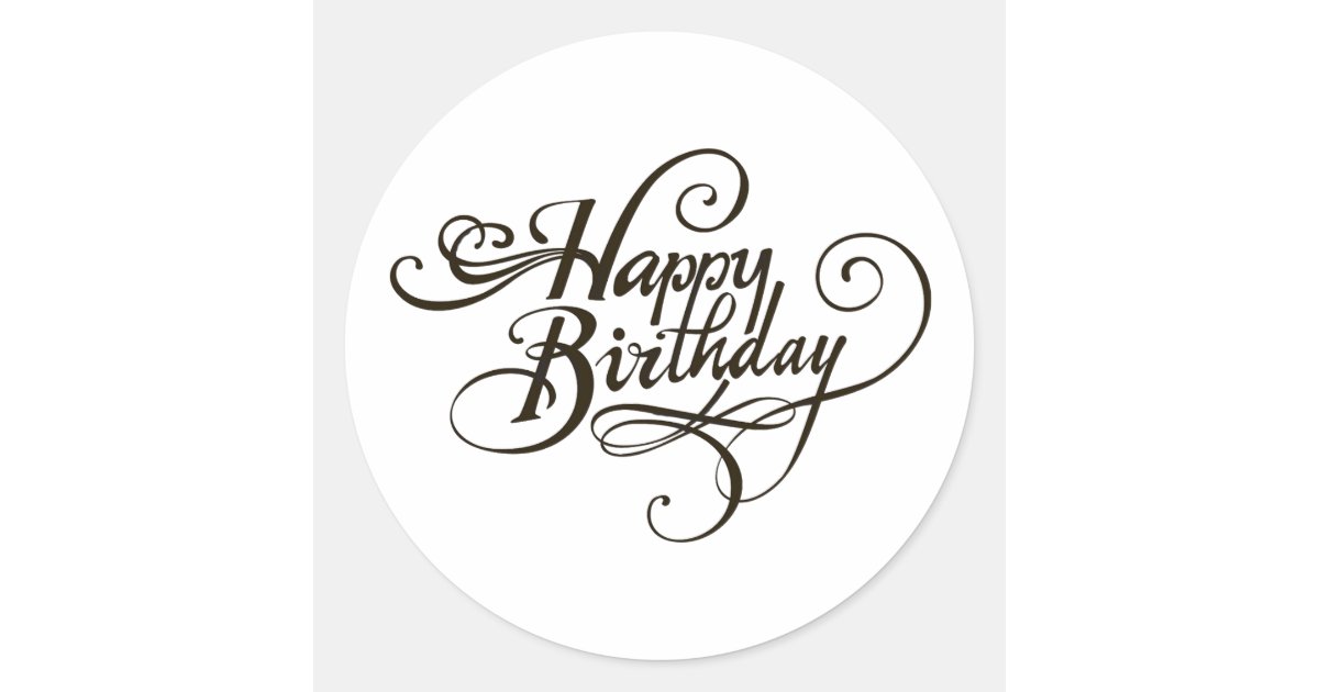 Haapp Happy birthday wishing classic round sticker | Zazzle