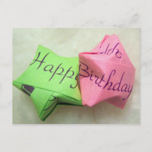 Happy Birthday Wishing Star Postcard