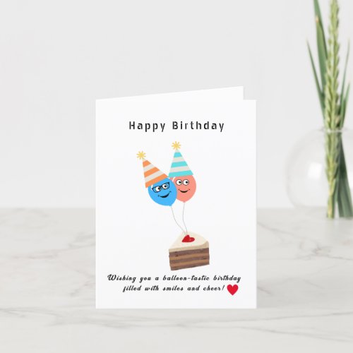 Happy Birthday Wishing you balloon_tastic birthday Holiday Card
