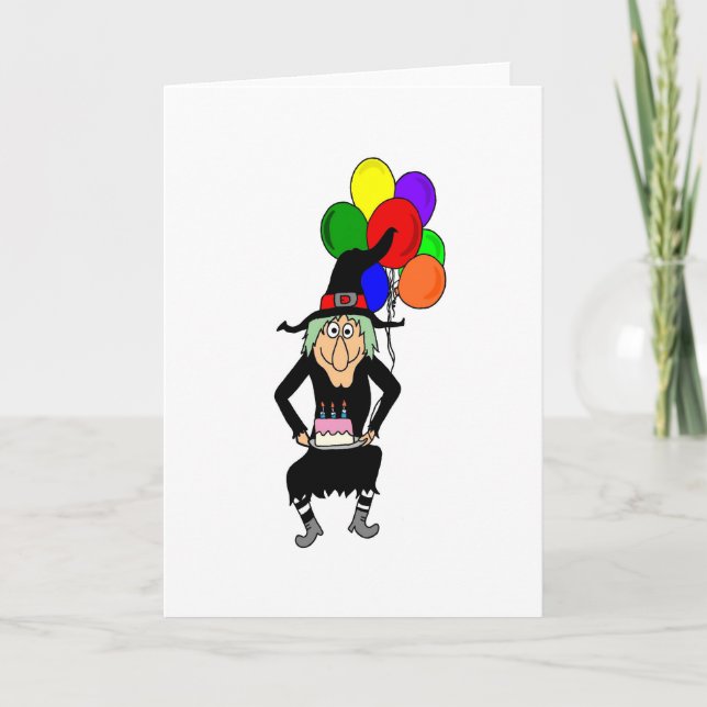 Happy Birthday Witch Greeting Card (Front)
