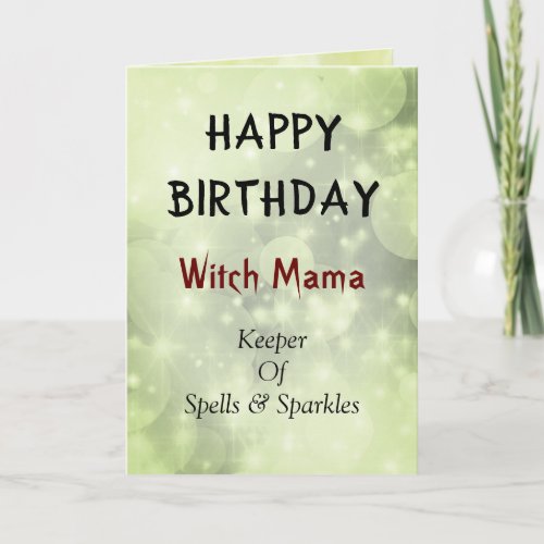 Happy Birthday Witch Mama design Card