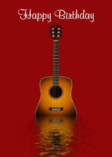 happy birthday with guitar