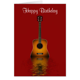 Happy Birthday With Guitar Cards - Greeting & Photo Cards | Zazzle