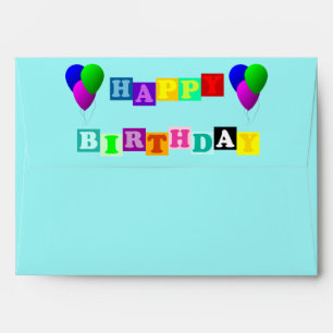 Happy Birthday with Balloons by ShirleyTaylor Envelope