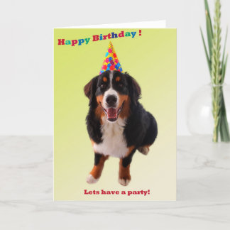 Happy Birthday with bernese Card