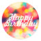 Happy Birthday with blurred sprinkles BG