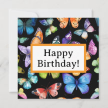 Happy Birthday With Butterflies