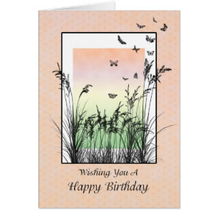 Happy Birthday with butterflies Cards