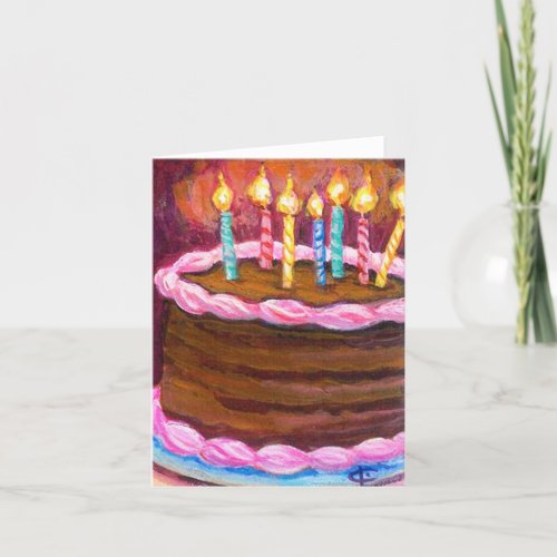 Happy Birthday with Chocolate Greeting Card
