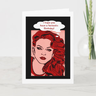 Redhead birthday card