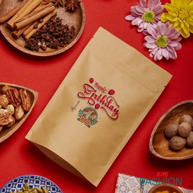 Happy Birthday With Photo Minimal Classic Favor Bag (Creator Uploaded)