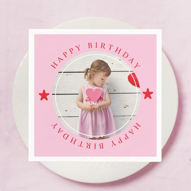 Happy Birthday With Photo Napkins (Creator Uploaded)