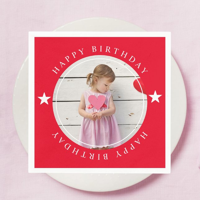 Happy Birthday With Photo Napkins (Creator Uploaded)