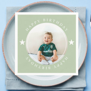 Happy Birthday With Photo Napkins
