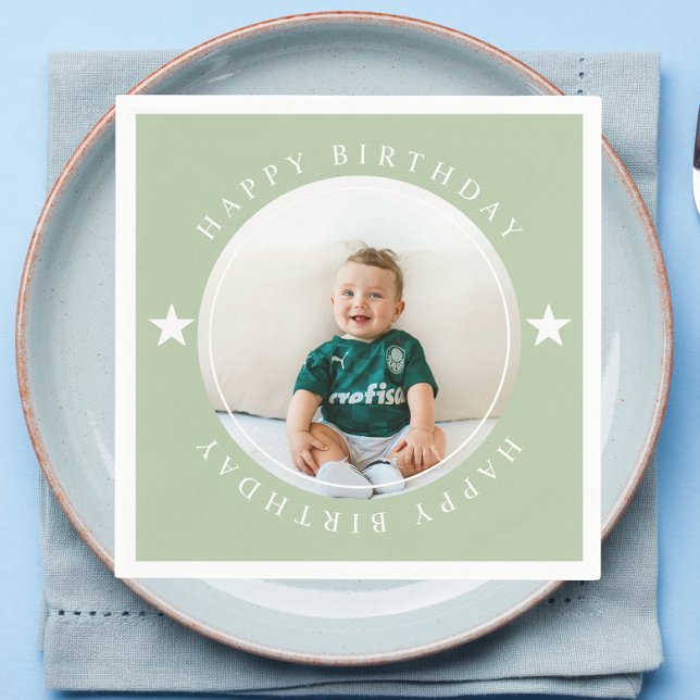 Happy Birthday With Photo Napkins (Creator Uploaded)