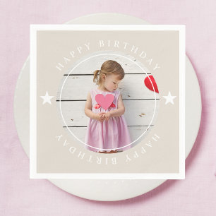 Happy Birthday With Photo Napkins