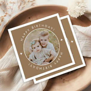Happy Birthday With Photo Napkins