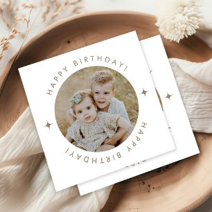 Happy Birthday With Photo Napkins