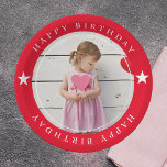 Happy Birthday With Photo Paper Plates<br><div class="desc">Celebrate your special day in style with our customizable "Happy Birthday With Photo" paper plates! These plates are perfect for adding a personal touch to your birthday party. Simply upload your favorite photo, and we'll create a unique and memorable design just for you. Made from high-quality, sturdy paper, these plates...</div>