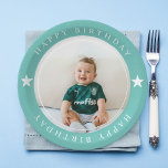 Happy Birthday With Photo Paper Plates<br><div class="desc">Celebrate your special day in style with our customizable "Happy Birthday With Photo" paper plates! These plates are perfect for adding a personal touch to your birthday party. Simply upload your favorite photo, and we'll create a unique and memorable design just for you. Made from high-quality, sturdy paper, these plates...</div>