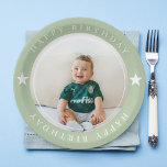 Happy Birthday With Photo Paper Plates<br><div class="desc">Celebrate your special day in style with our customizable "Happy Birthday With Photo" paper plates! These plates are perfect for adding a personal touch to your birthday party. Simply upload your favorite photo, and we'll create a unique and memorable design just for you. Made from high-quality, sturdy paper, these plates...</div>
