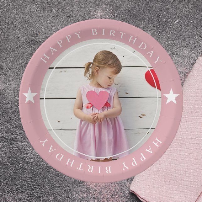 Happy Birthday With Photo Paper Plates (Creator Uploaded)
