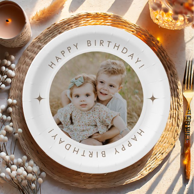 Happy Birthday With Photo Paper Plates (Creator Uploaded)