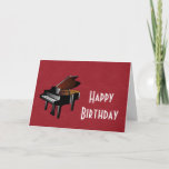Happy Birthday With Piano Ebony And Ivory Card at Zazzle