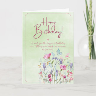 Happy Birthday With Red Poppies Birthday Card