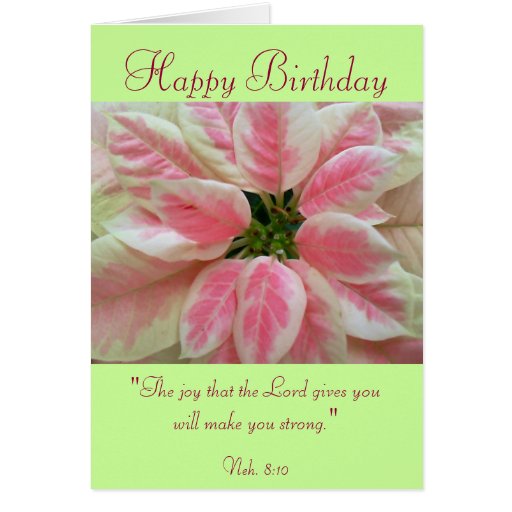 Happy Birthday with Scripture Verse Card. | Zazzle