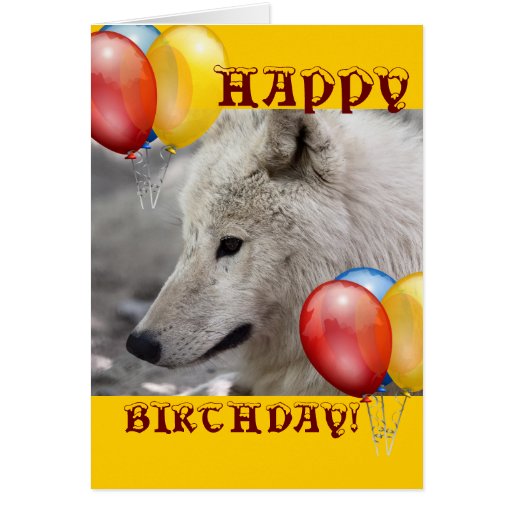 HAPPY BIRTHDAY wolf animal owl Card | Zazzle