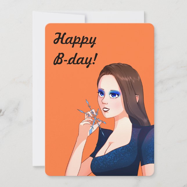 Happy Birthday Woman Retro Party Invitation (Front)