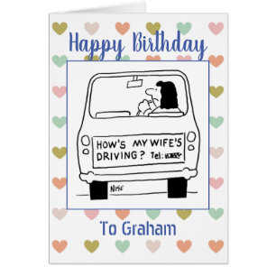 Happy Birthday Women Driver Joke. Cards