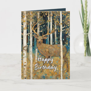 Happy Birthday Won-deer-ful Dad Thank You Card