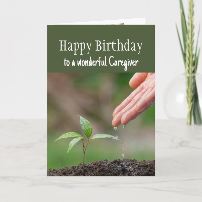 Happy Birthday Wonderful Caregiver Card (Front)