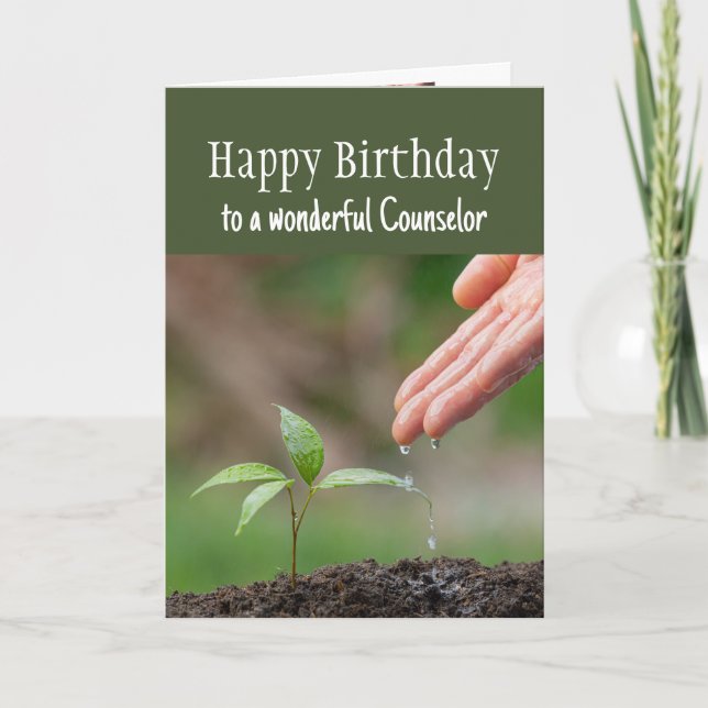 Happy Birthday Wonderful Counselor Card (Front)