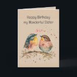 Happy Birthday Wonderful Sister Thank God for You Card<br><div class="desc">Happy Birthday my wonderful Sister this is your annual reminder that I thank God you were born</div>