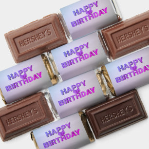 Happy Birthday Wooden Cutout 3D Heart Hershey's Miniatures